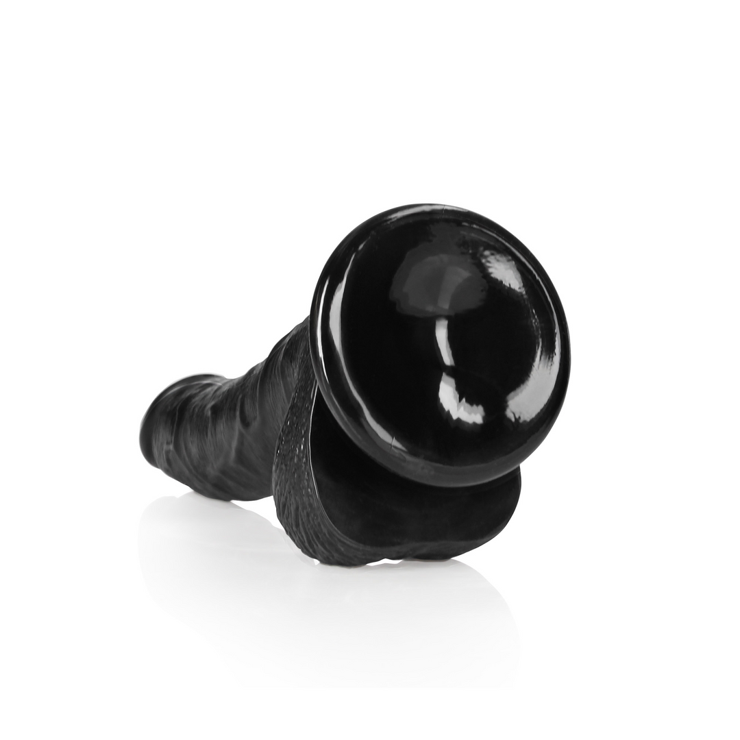 Kurviger realistischer Dildo mit Kugeln und Saugnapf - 7 / 18 cm