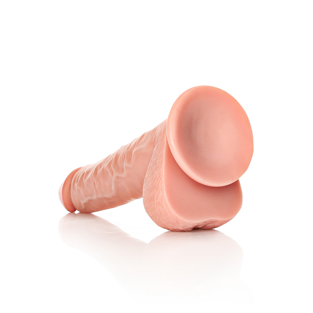 Gerader realistischer Dildo mit Hoden und Saugnapf - 12 / 30,5 cm