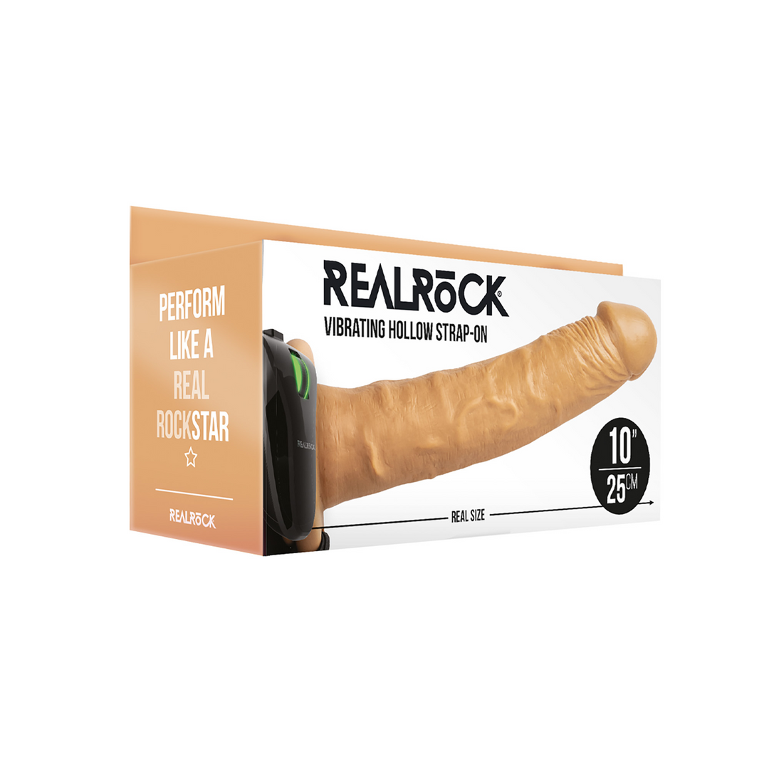 Vibrierender Hohl Strap-On ohne Balls - 10 / 24,5 cm