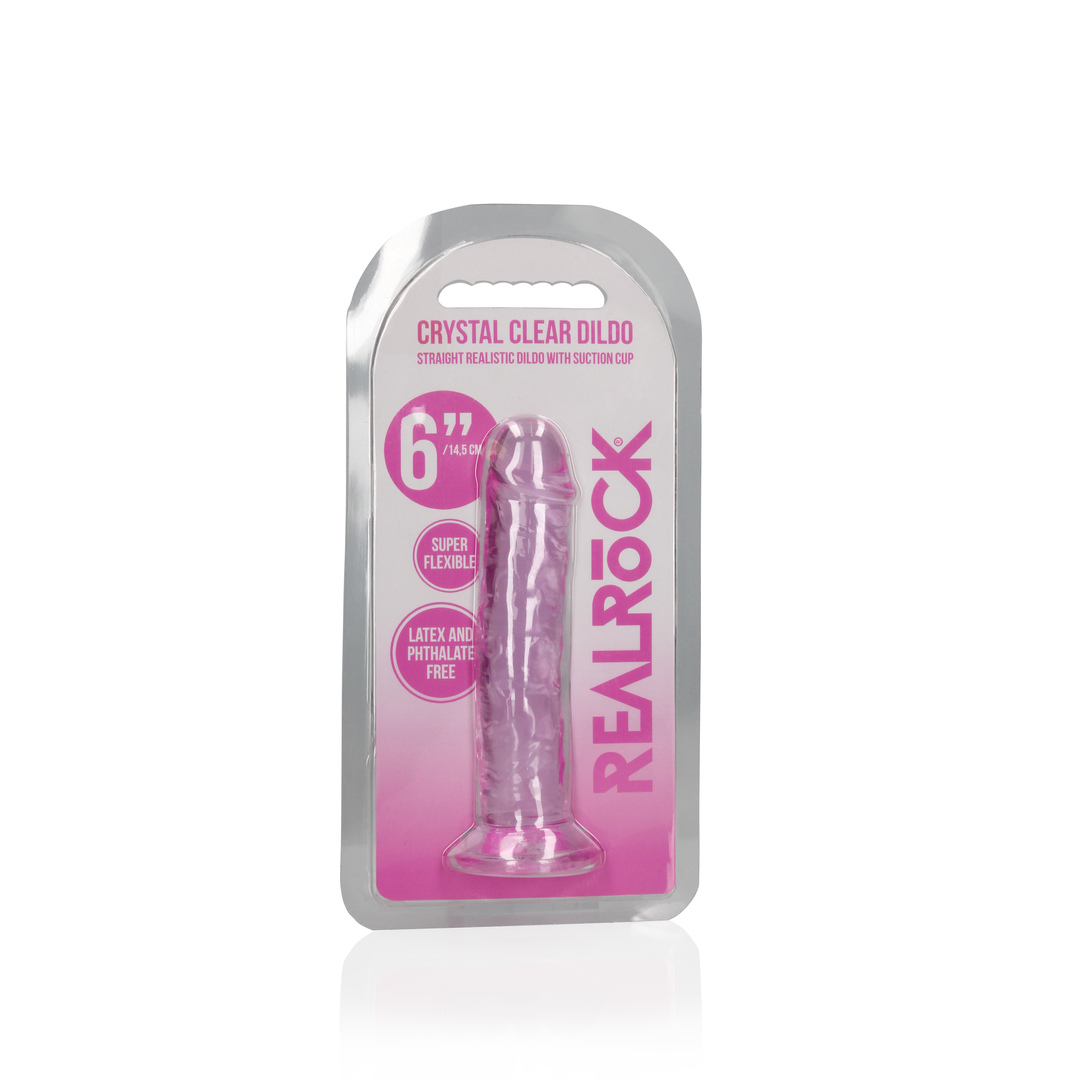 Gerader realistischer Dildo mit Saugnapf - 6'' / 14,5