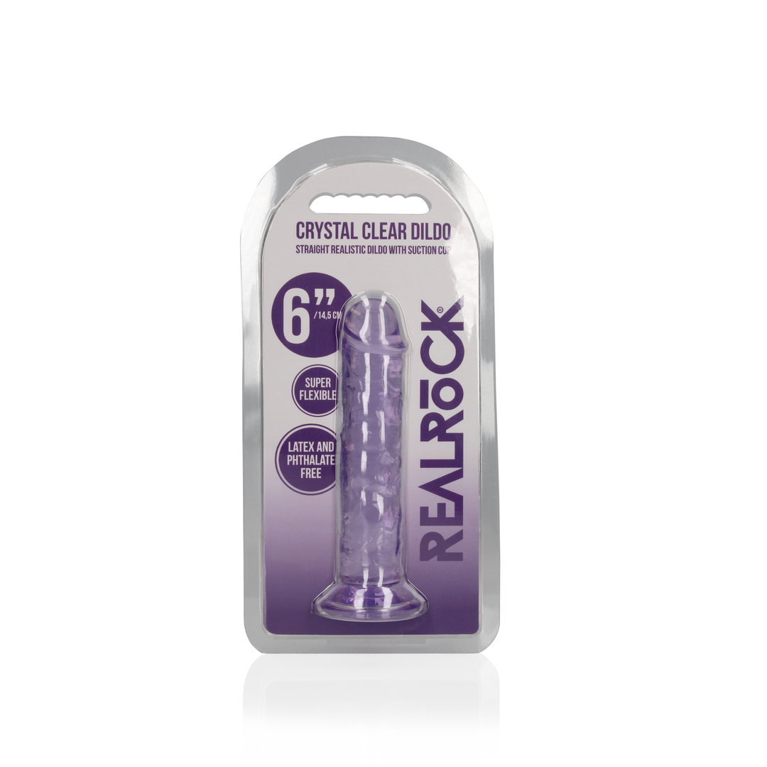 Gerader realistischer Dildo mit Saugnapf - 6'' / 14,5