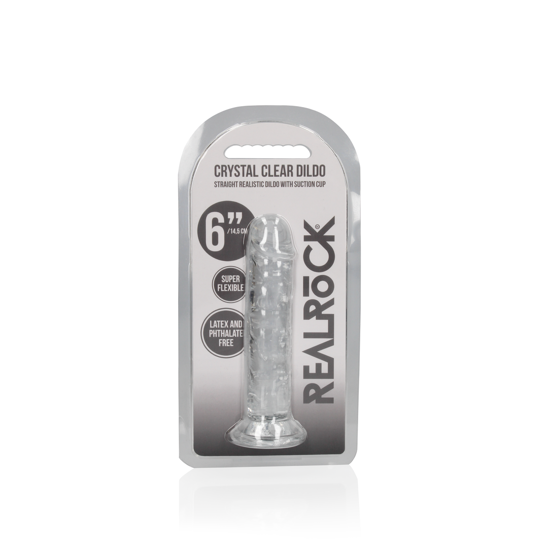 Gerader realistischer Dildo mit Saugnapf - 6'' / 14,5
