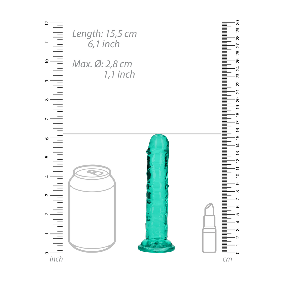Gerader realistischer Dildo mit Saugfuß - 6'' / 14,5