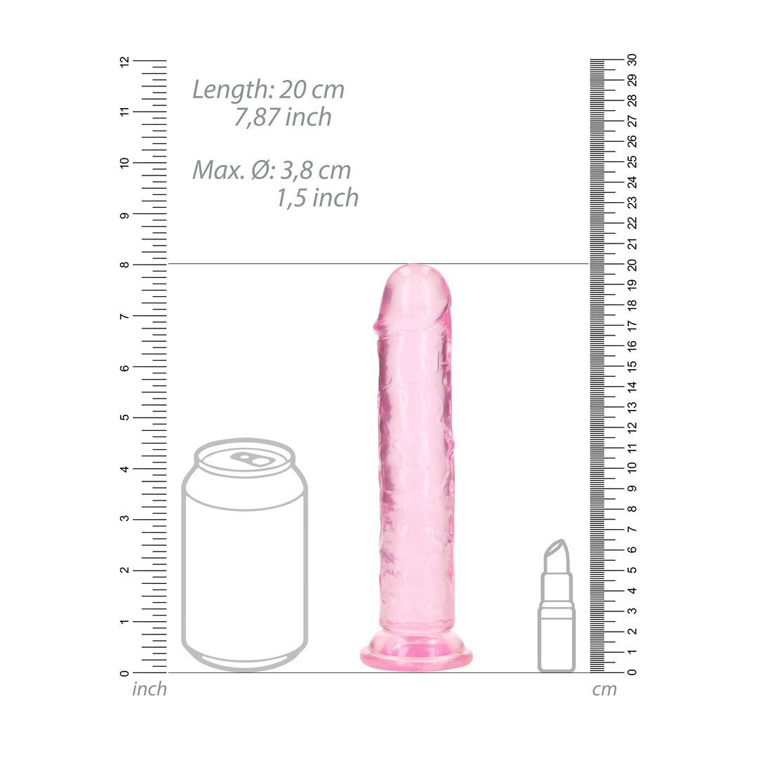 Gerader realistischer Dildo mit Saugfuß - 7'' / 18