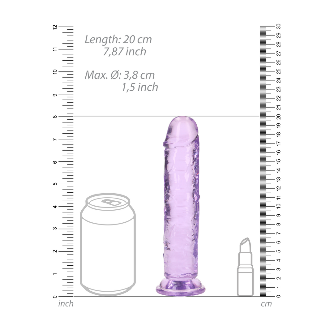 Gerader realistischer Dildo mit Saugfuß - 7'' / 18