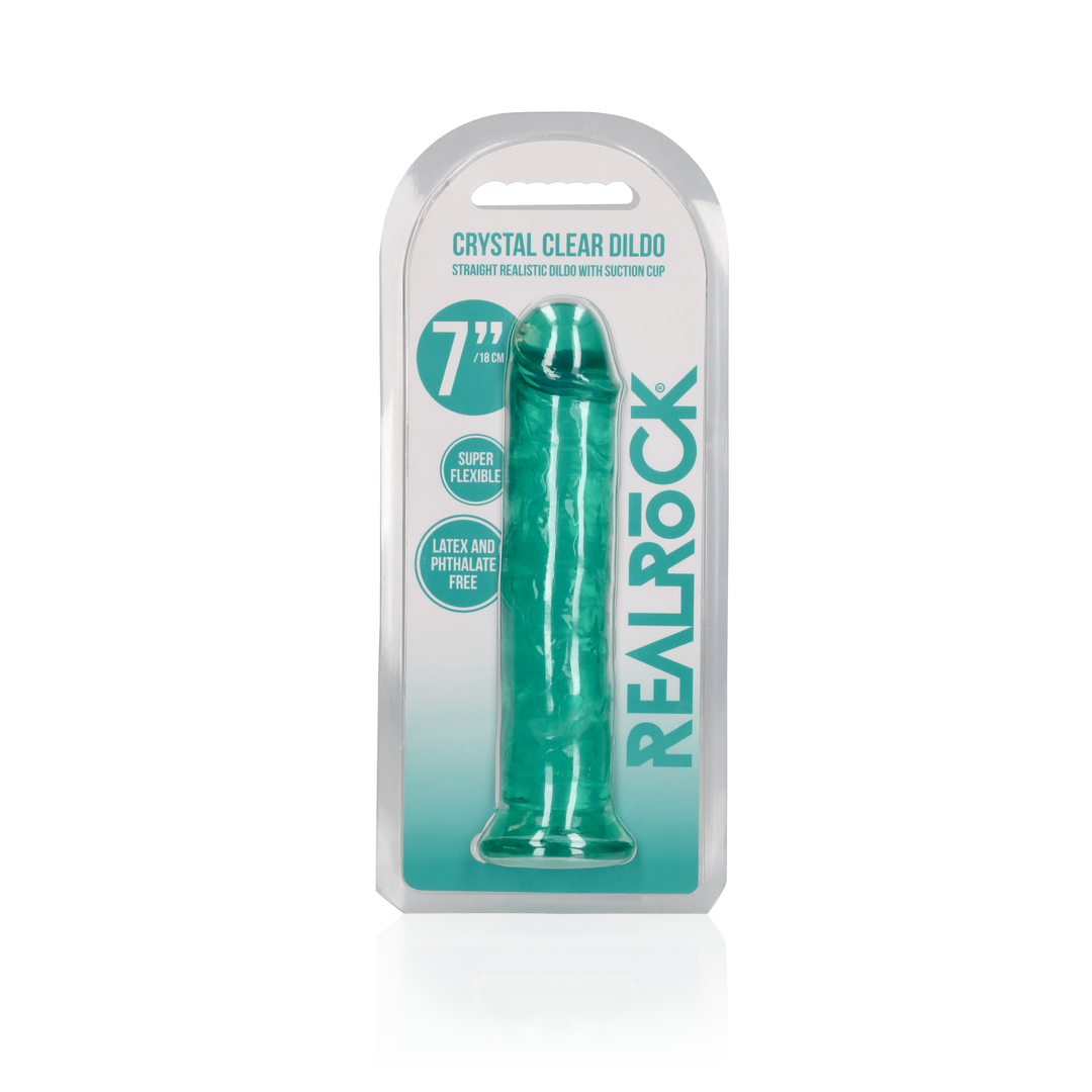 Gerader realistischer Dildo mit Saugnapf - 7'' / 18