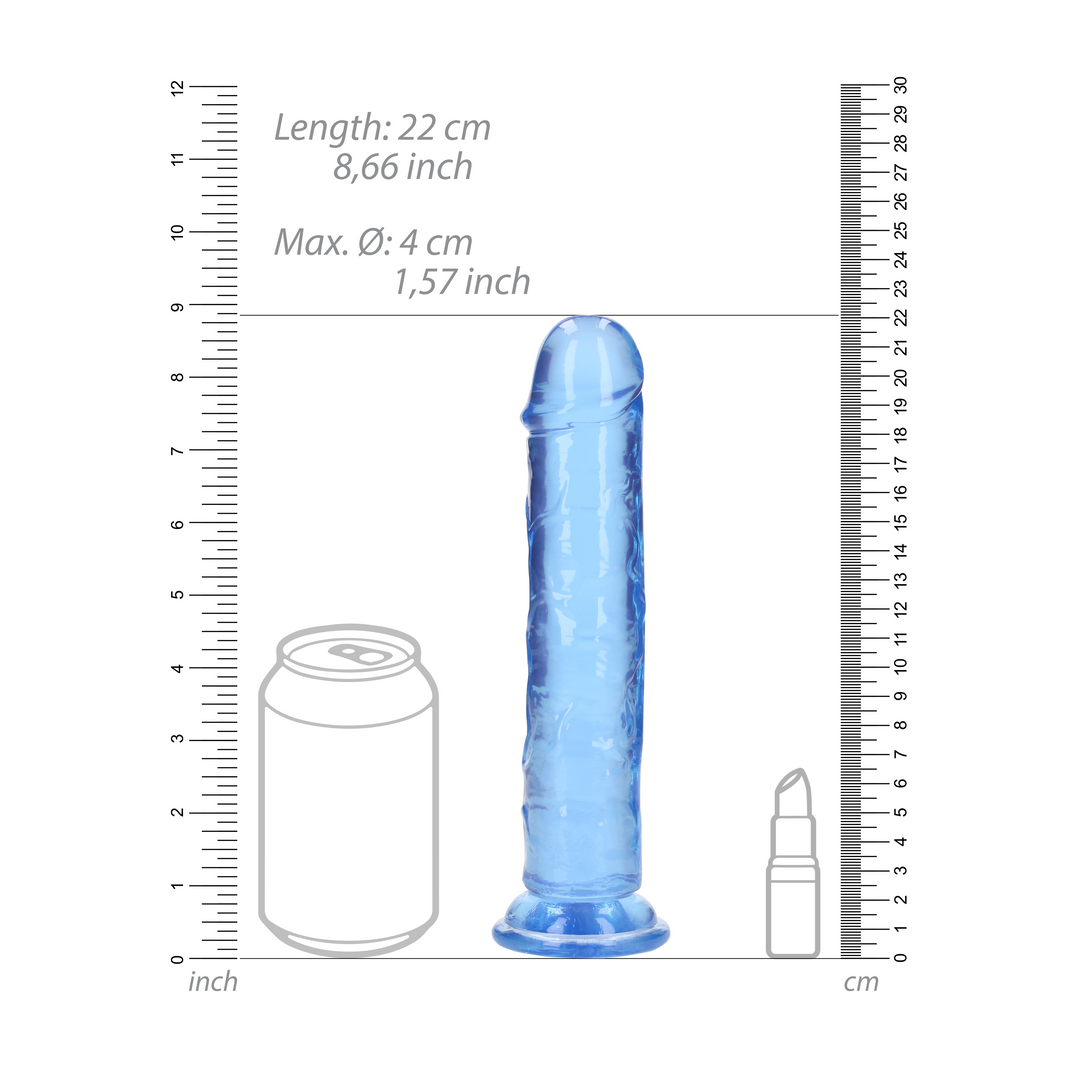 Gerader realistischer Dildo mit Saugnapf - 8'' / 20