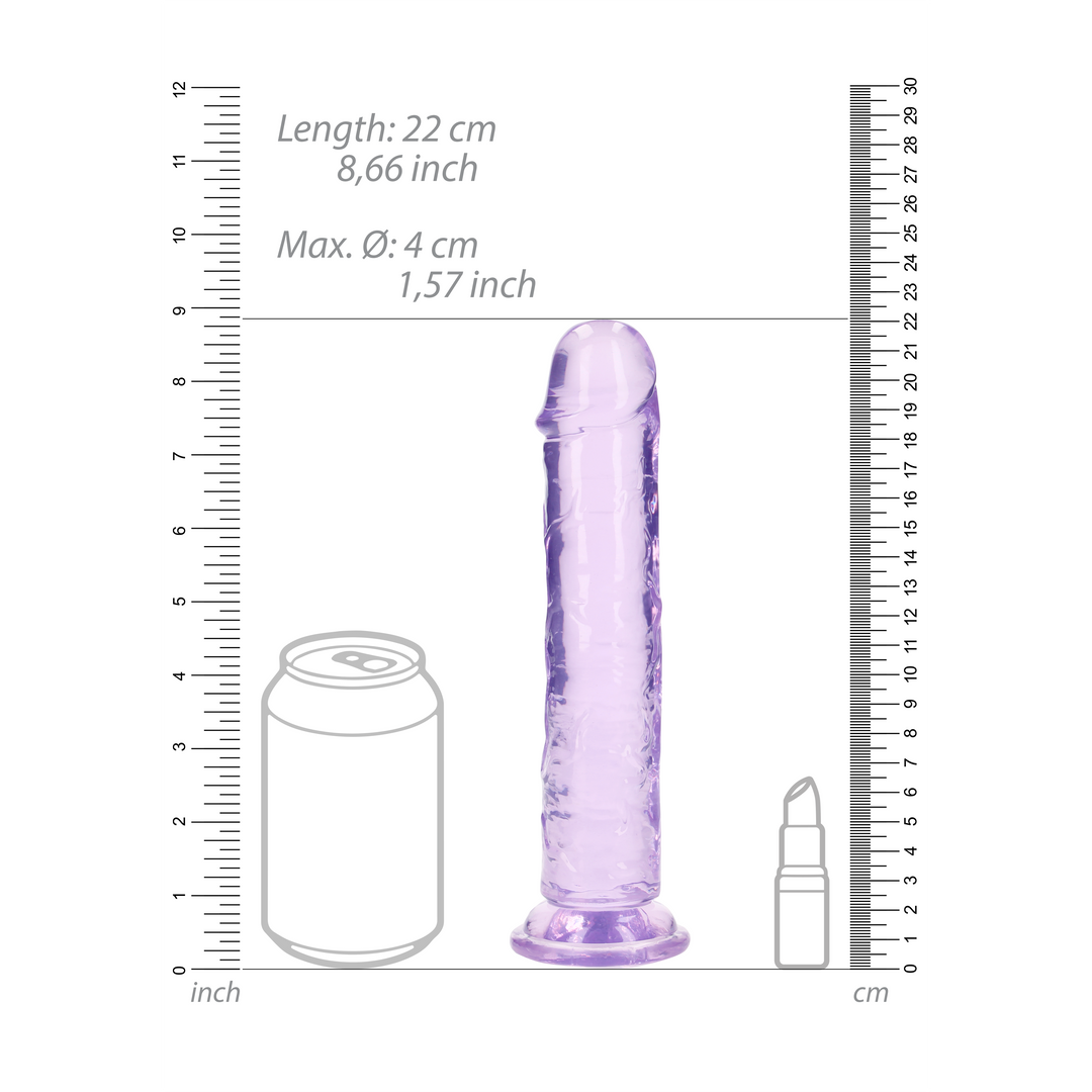 Gerader realistischer Dildo mit Saugkopf - 8'' / 20