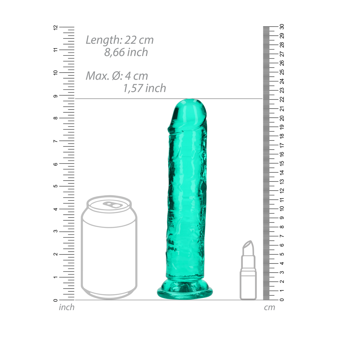 Gerader realistischer Dildo mit Saugnapf - 8'' / 20