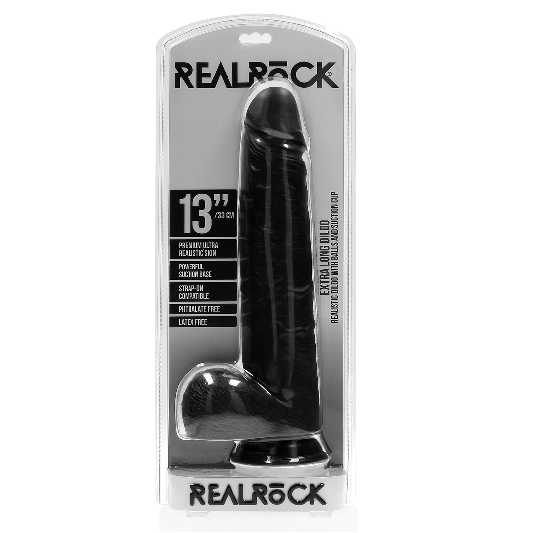 Extra Large Straight mit Balls 13 / 33 cm - Schwarz