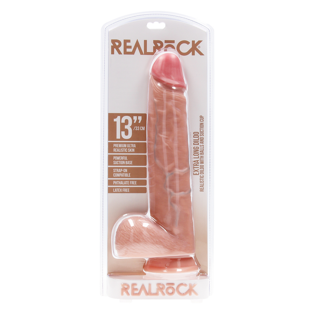 Extra Large Straight mit Balls 13 / 33 cm - Flesh