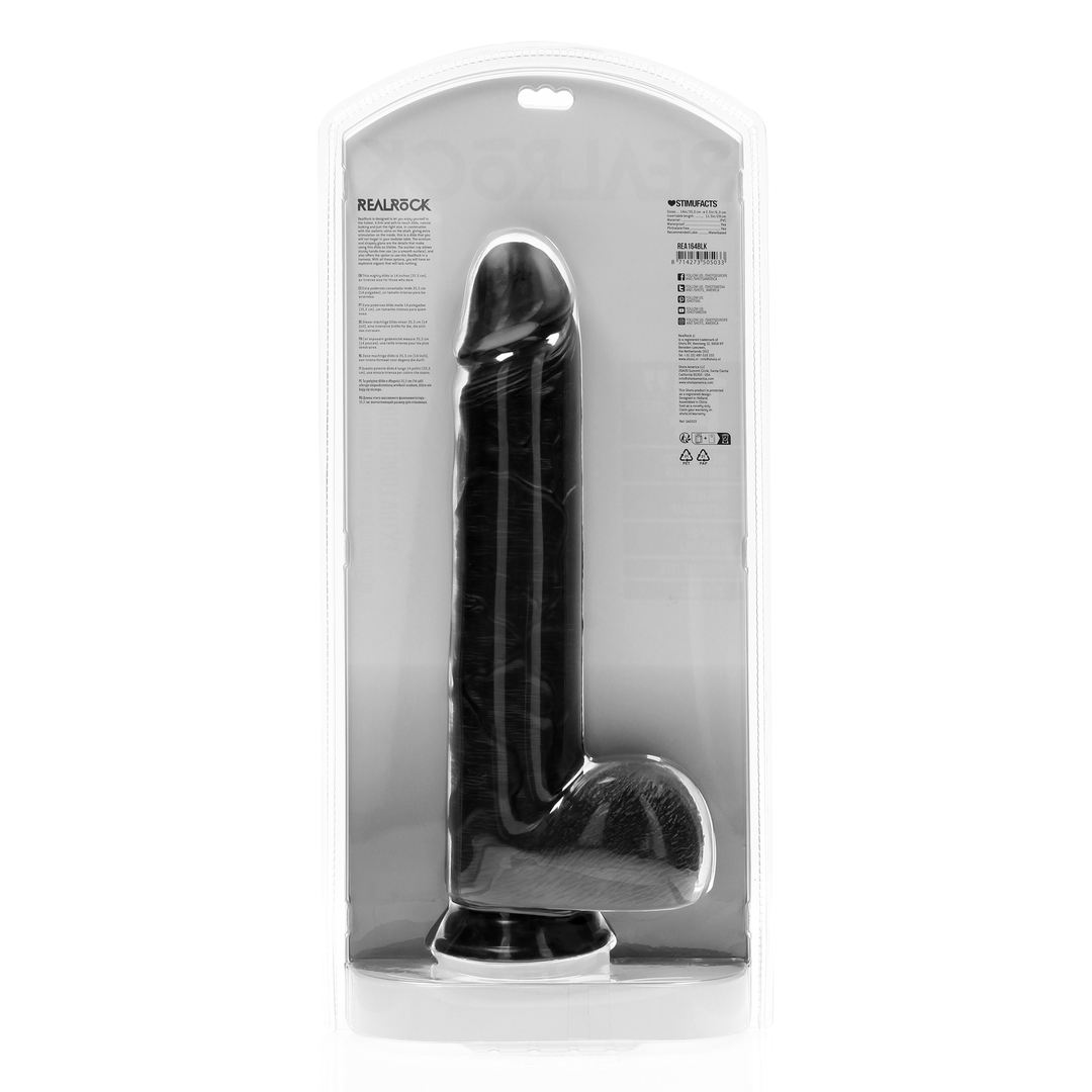 Extra Large Straight mit Balls 14 / 35,5 cm - Schwarz
