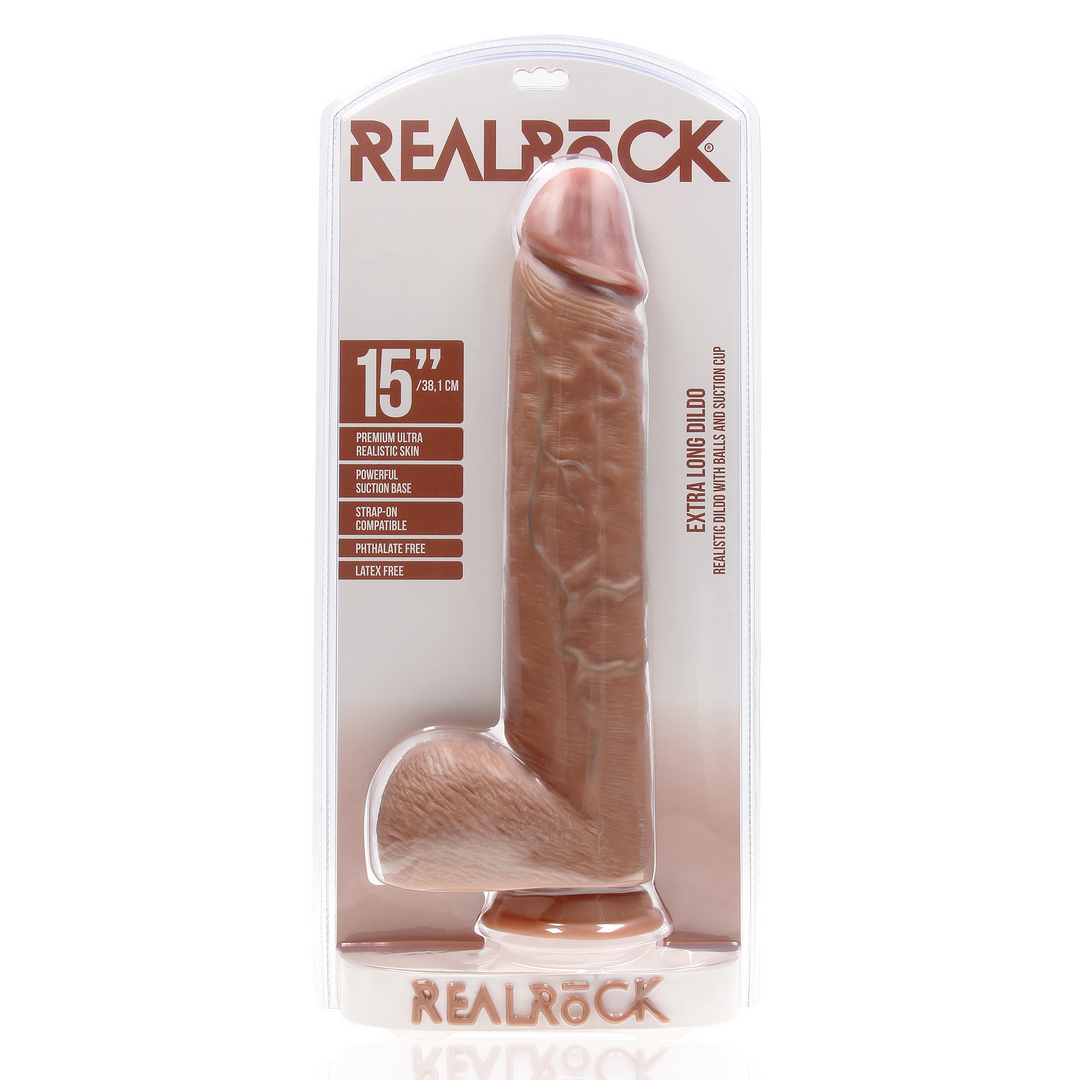 Extra Large Straight mit Balls 15 / 38 cm - Tan
