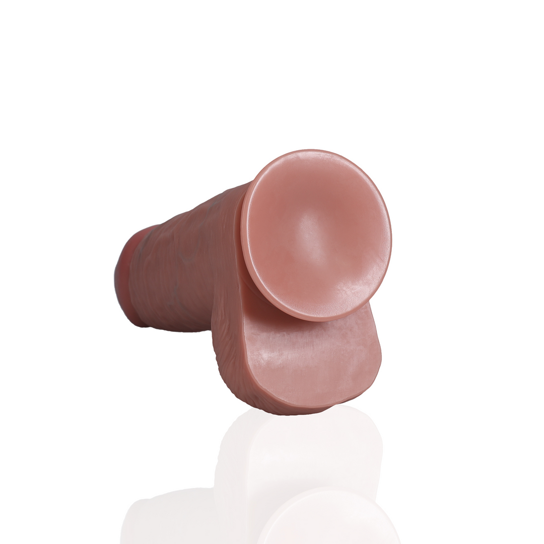 Extra Dick Gerade mit Kugeln 10 / 25,4 cm - Fleisch