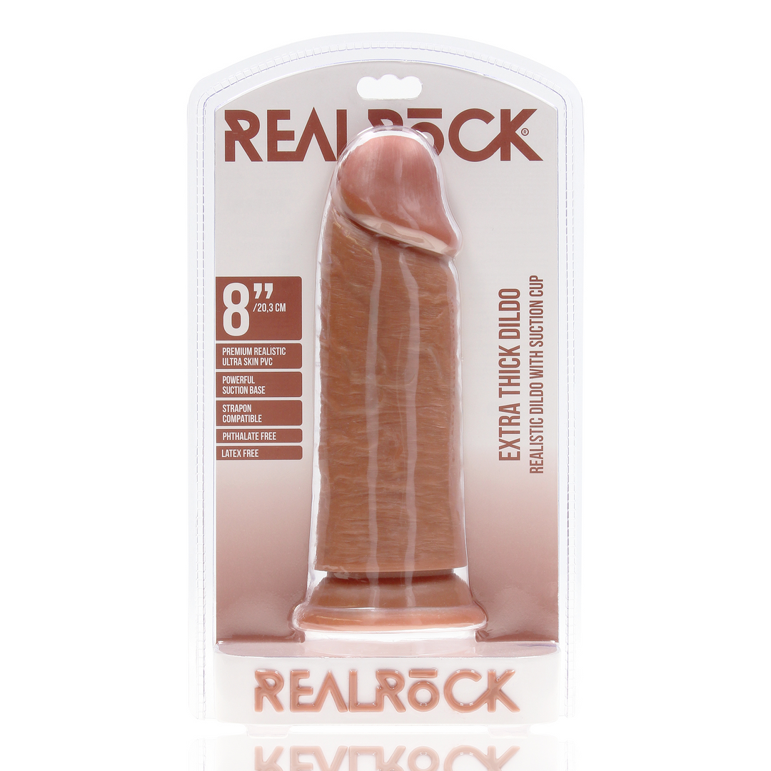Extra Dick Gerade ohne Bälle 8 / 20,3 cm - Tan