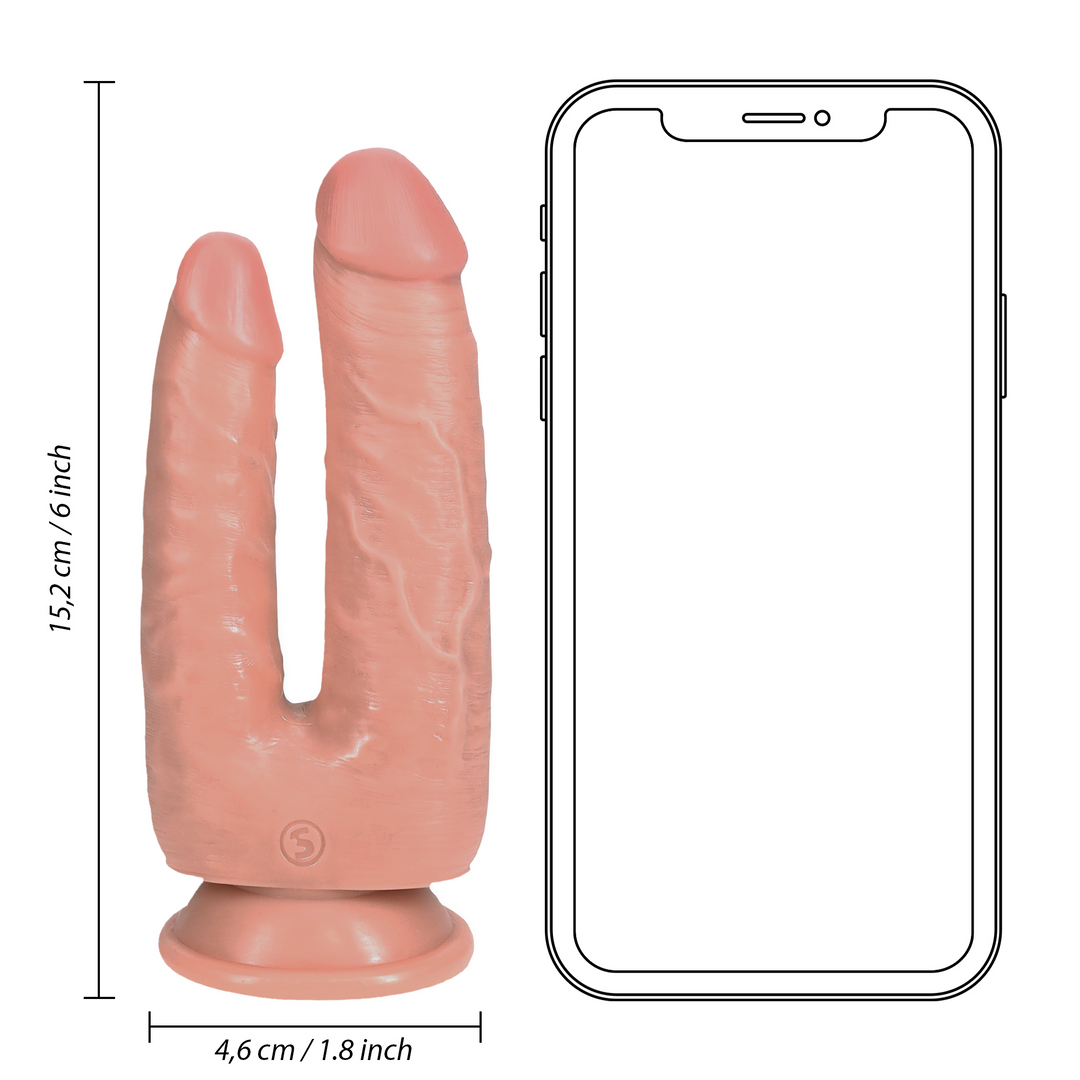 Doppeltes Unheil Dildo 5/6 - 12,7/15,2 cm - Fleisch