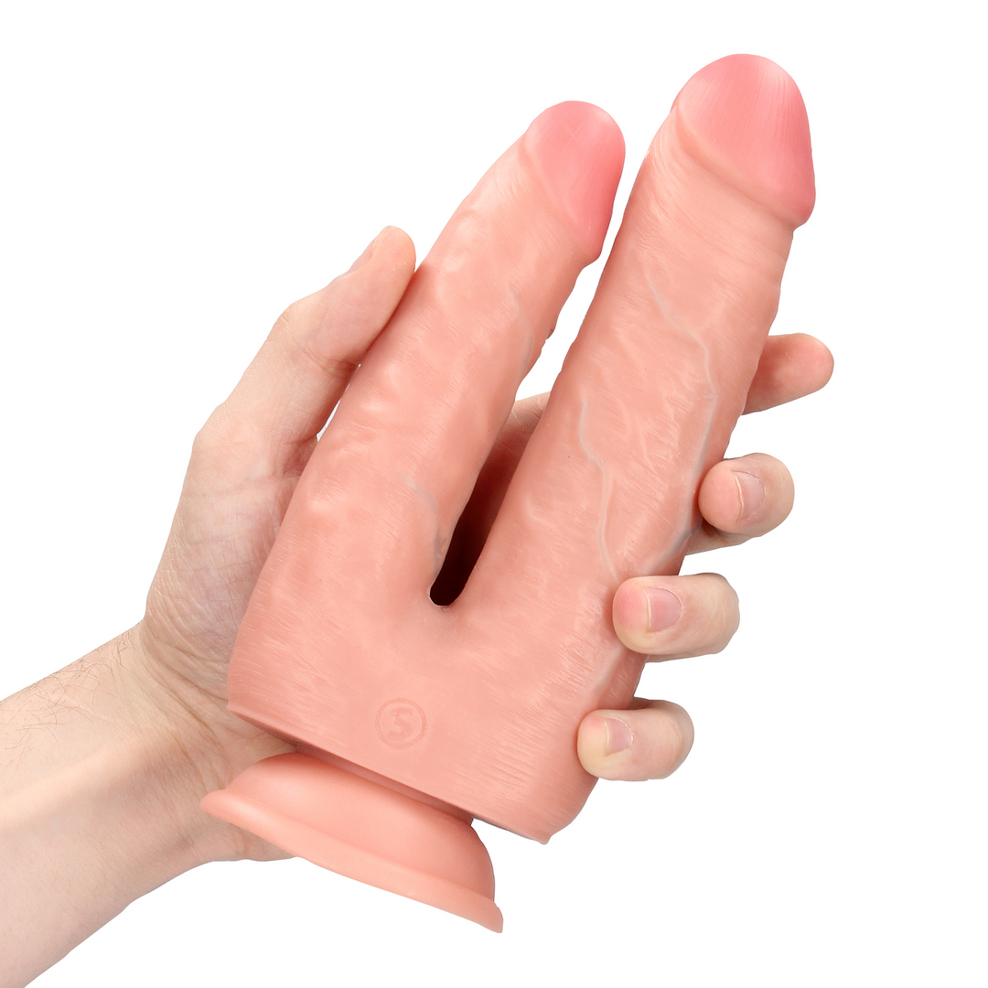 Doppeltes Unheil Dildo 5/6 - 12,7/15,2 cm - Fleisch