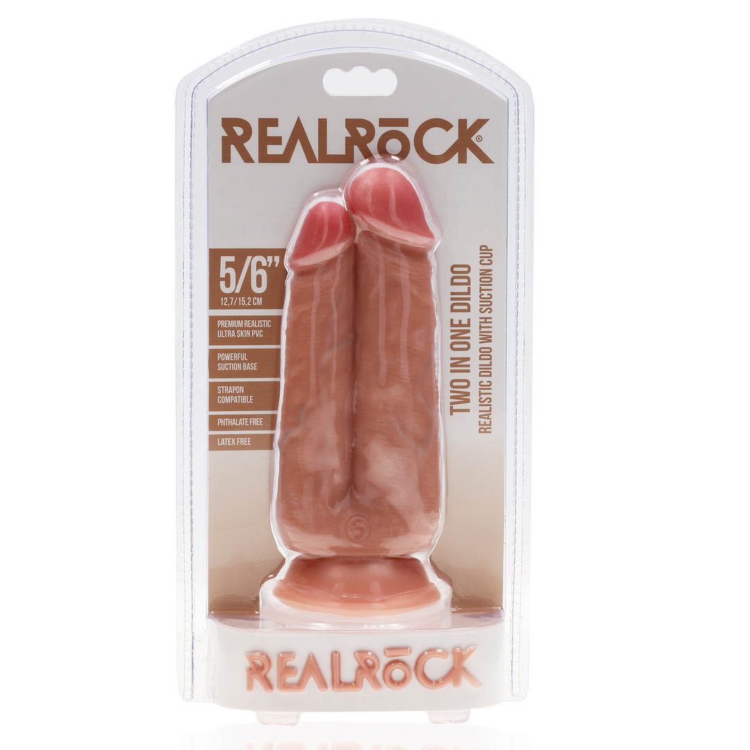 Zwei in Eins Dildo 5/6 - 12,7/15,2 cm - Fleisch