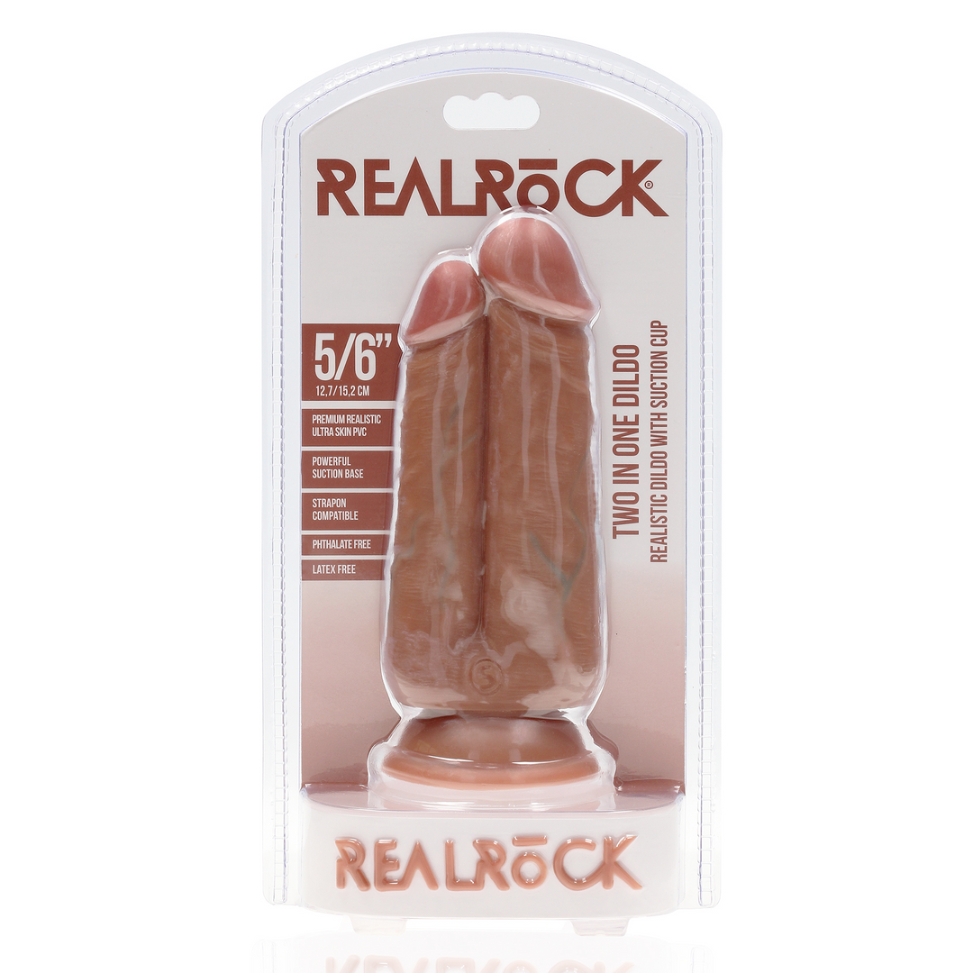 Zwei in Eins Dildo 5/6 - 12,7/15,2 cm - Tan
