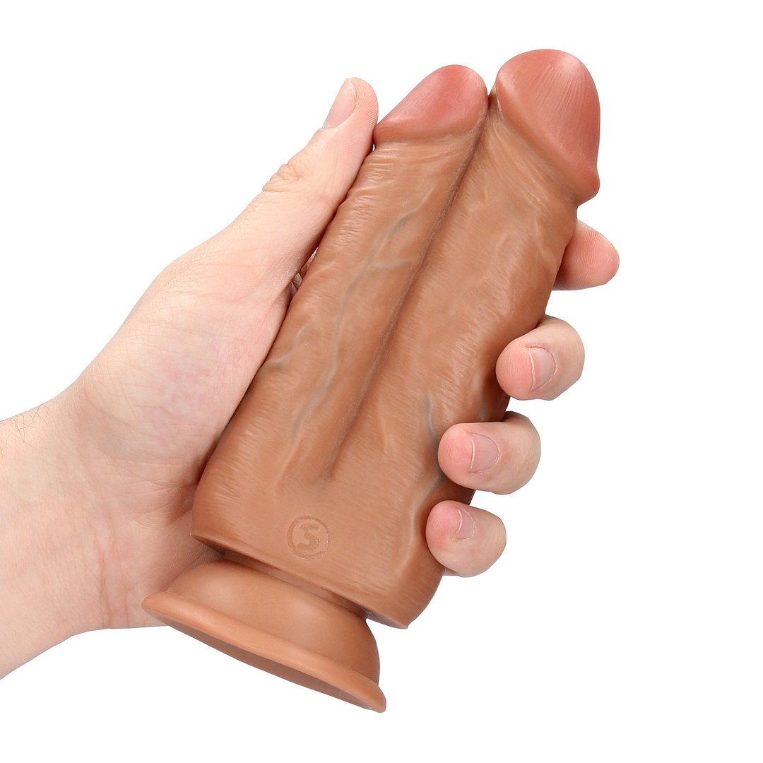 Zwei in Eins Dildo 5/6 - 12,7/15,2 cm - Tan