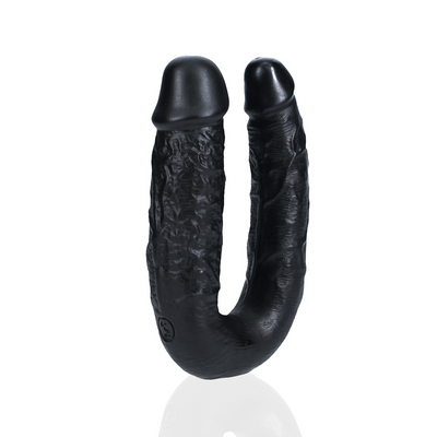 U-förmiger Doppeldildo 5 / 12,7 cm - Schwarz