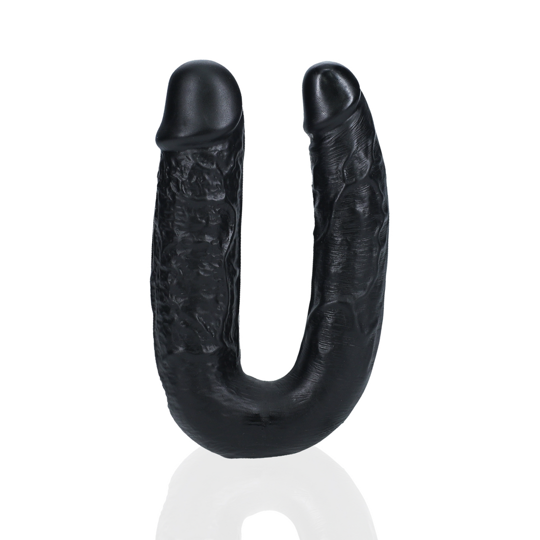 U-förmiger Doppeldildo 5 / 12,7 cm - Schwarz