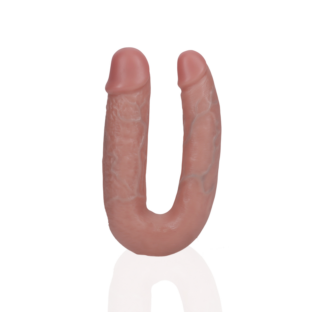 U-förmiger doppelter Dildo 5 / 12,7 cm - Flesh