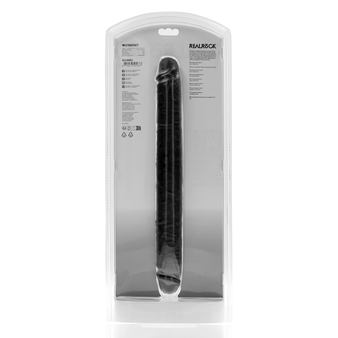 Slim Double Ended Dong 14 / 35,6 cm - Schwarz