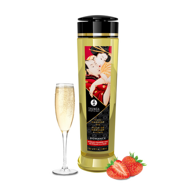 Erotisches Massageöl - Erdbeer Sekt - 8 fl oz / 240 ml