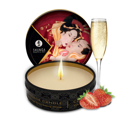 Mini Massagekerze - Strawberry Sparkling Wine - 1 oz / 30 ml