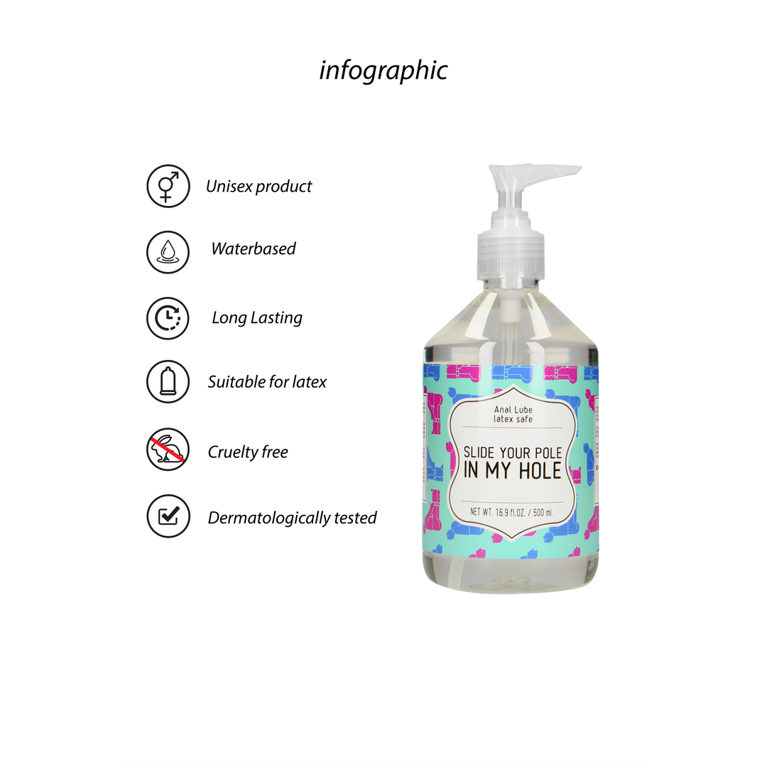 Rutsche deinen Stock in mein Loch - Wasserbasiertes Gleitmittel - 17 fl oz / 500 ml