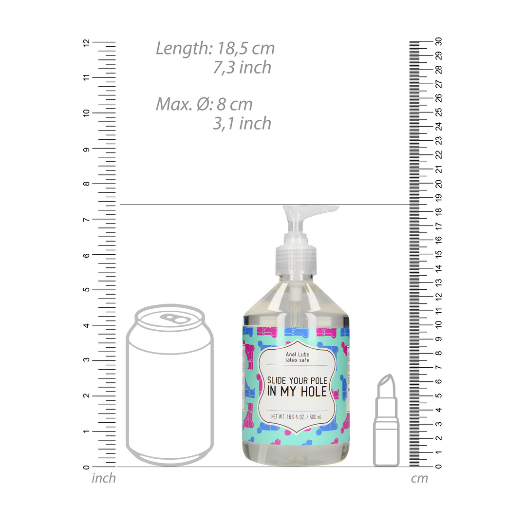 Rutsche deinen Stock in mein Loch - Wasserbasiertes Gleitmittel - 17 fl oz / 500 ml