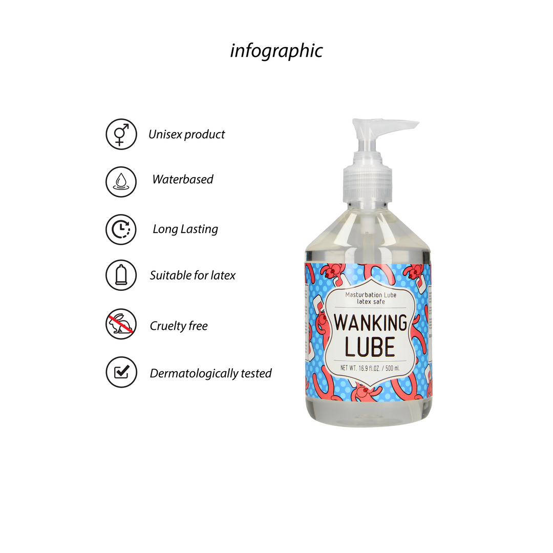 WANKING LUBE - Masturbationsgel - 17 fl oz / 500 ml