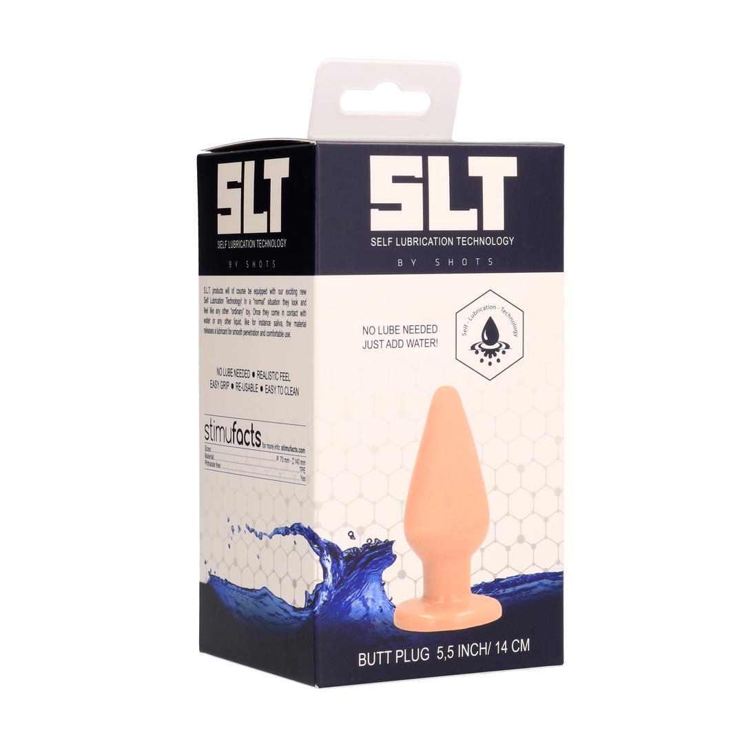 Selbstschmierende 5-Zoll Buttplug - Flesh.