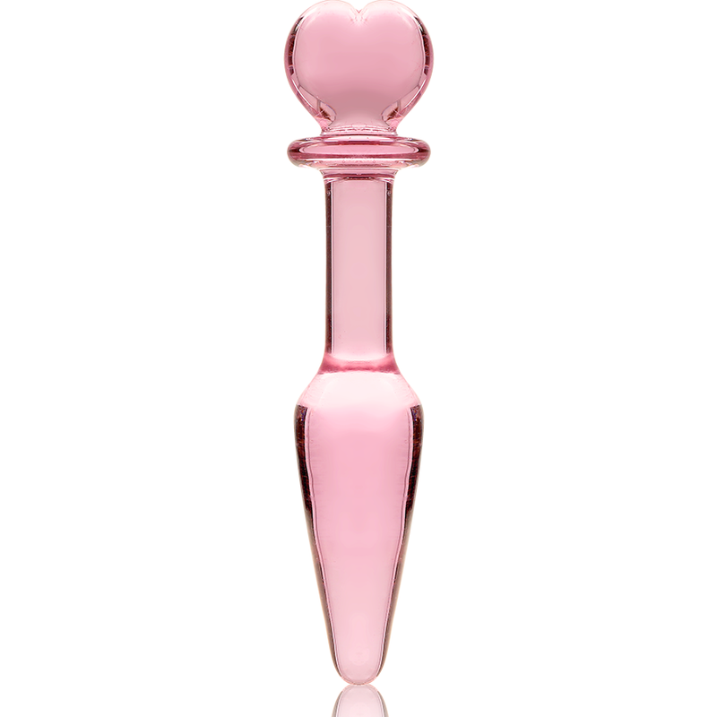 NEBULA SERIES BY IBIZA - MODELL 7 ANALPLUG BOROSILIKATGLAS ROSA 13.5 CM -O- 3 CM
