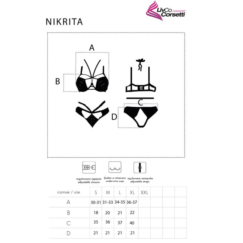 LIVCO CORSETTI FASHION - NIKRITA LC 90647 BH + HÖSCHEN SCHWARZ XL