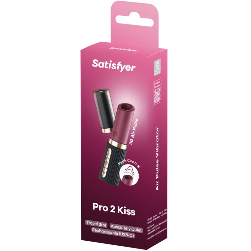 SATISFYER - DEEP KISS WAVE KLITORIS-STIMULATOR GRANAT / SCHWARZ