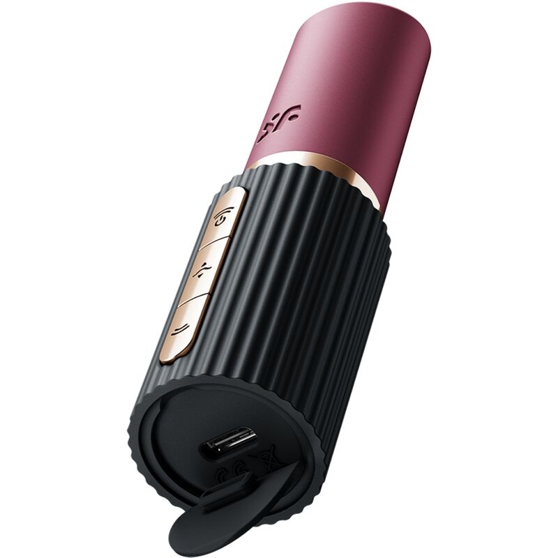 SATISFYER - DEEP KISS WAVE KLITORIS-STIMULATOR GRANAT / SCHWARZ