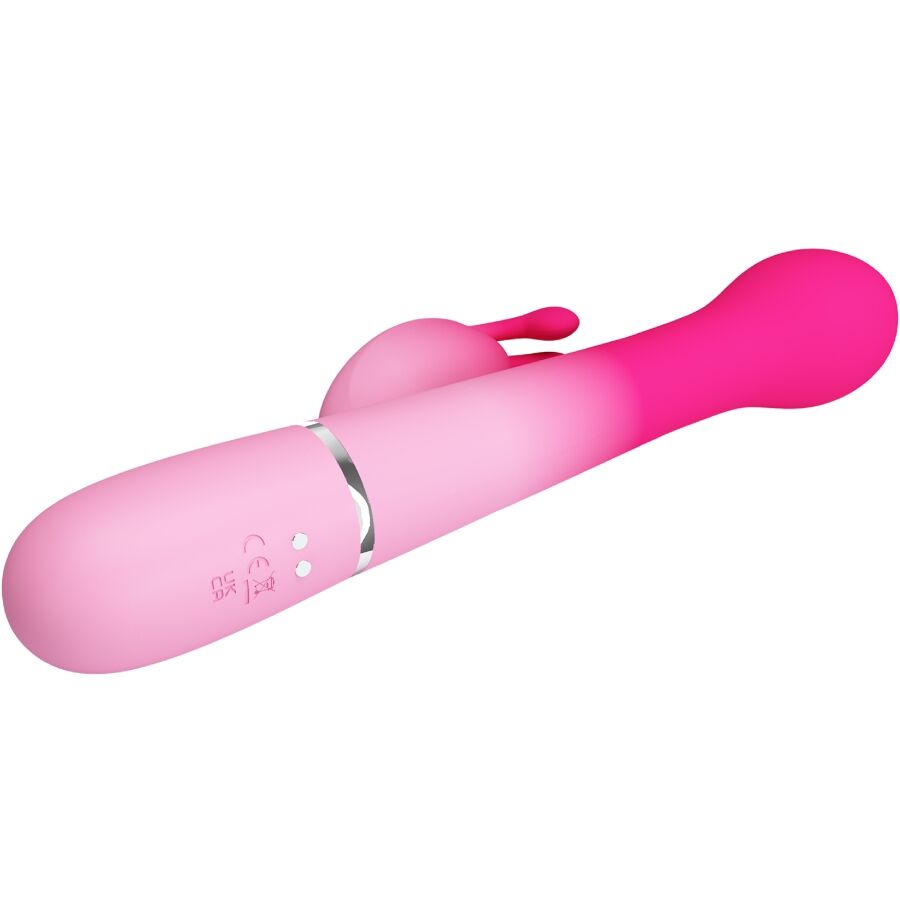 PRETTY LOVE - DEJON 3 IN 1 MULTIFUNKTIONS-RABBIT-VIBRATOR ROSA