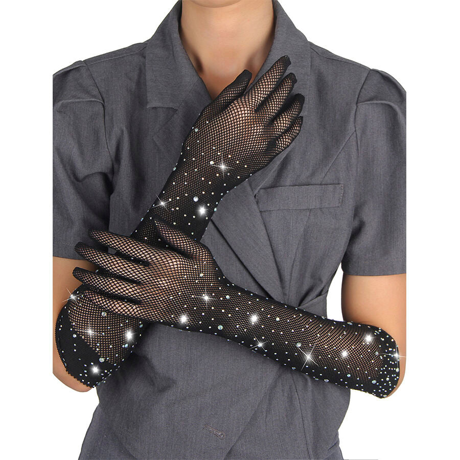SUBBLIME - 957469SHINE TRANSPARENTE HANDSCHUHE SCHWARZ S/M