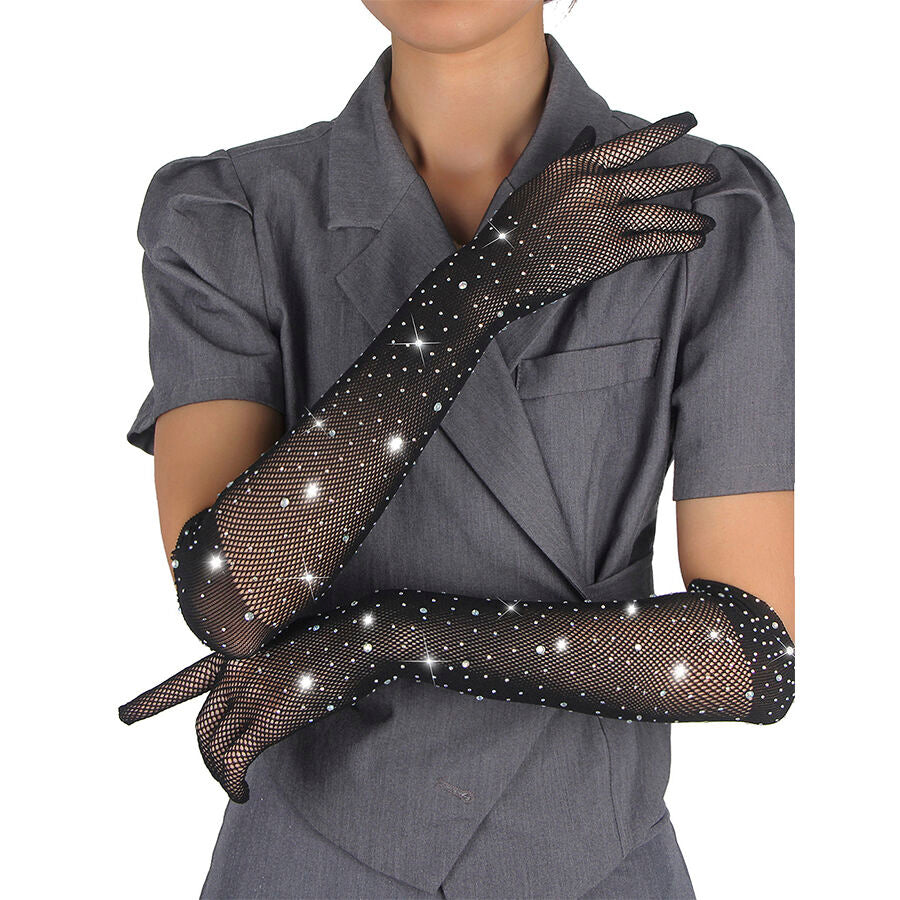 SUBBLIME - 957469SHINE TRANSPARENTE HANDSCHUHE SCHWARZ S/M
