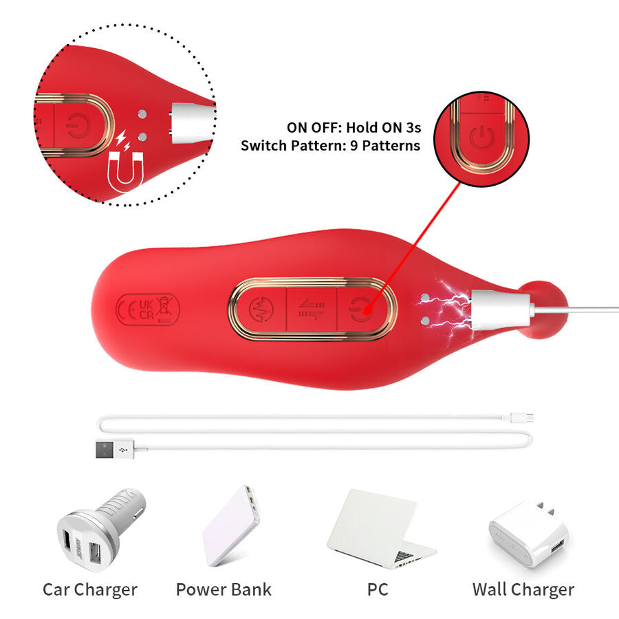 ARMONY - ANALVIBRATOR PANTY C UND G-SPOT STIMULATOR FERNBEDIENUNG ROT