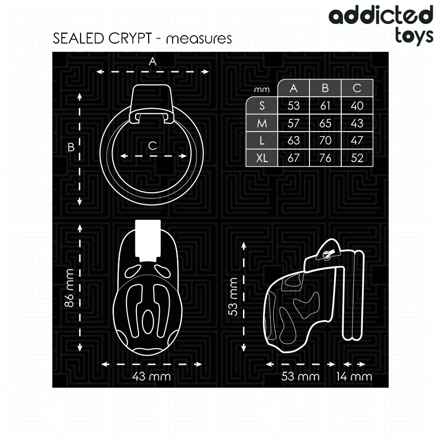 ADDICTED TOYS LOCKED - VERSIEGELTER PENISKÄFIG 8 CM