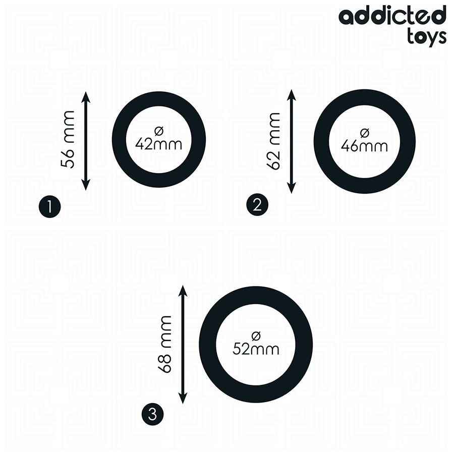 ADDICTED TOYS - SET AUS FLACHEN SILIKONRINGEN