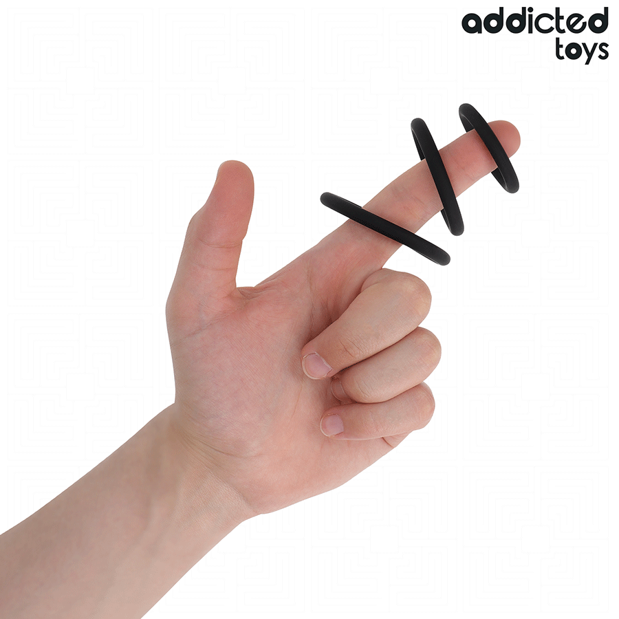 ADDICTED TOYS - SET SILIKONRINGE MODELL 2
