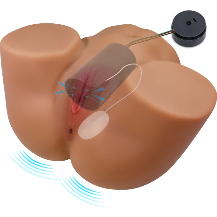 CRAZY BULL - GERIANN REALISTISCHER WEIBLICHER PO-VIBRATOR UND SAUGER MIT TON 5,5 KG