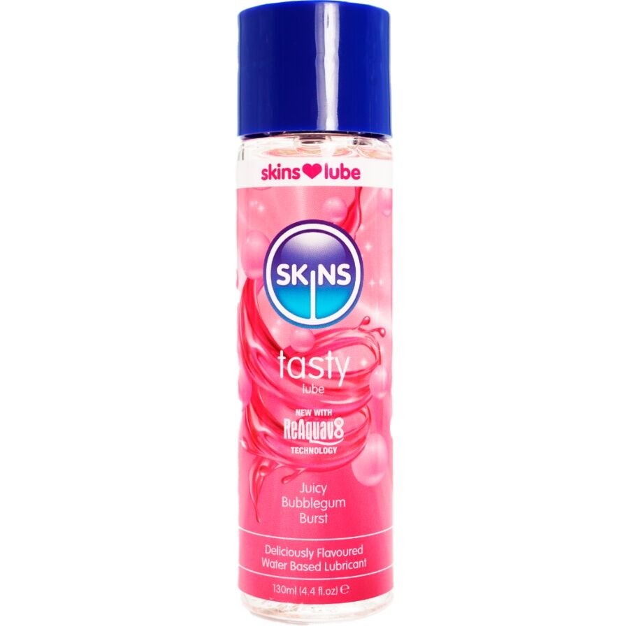 SKINS – LECKERES, WASSERBASIERTES GLEITMITTEL MIT BUBBLEGUM-FARBE 130 ML