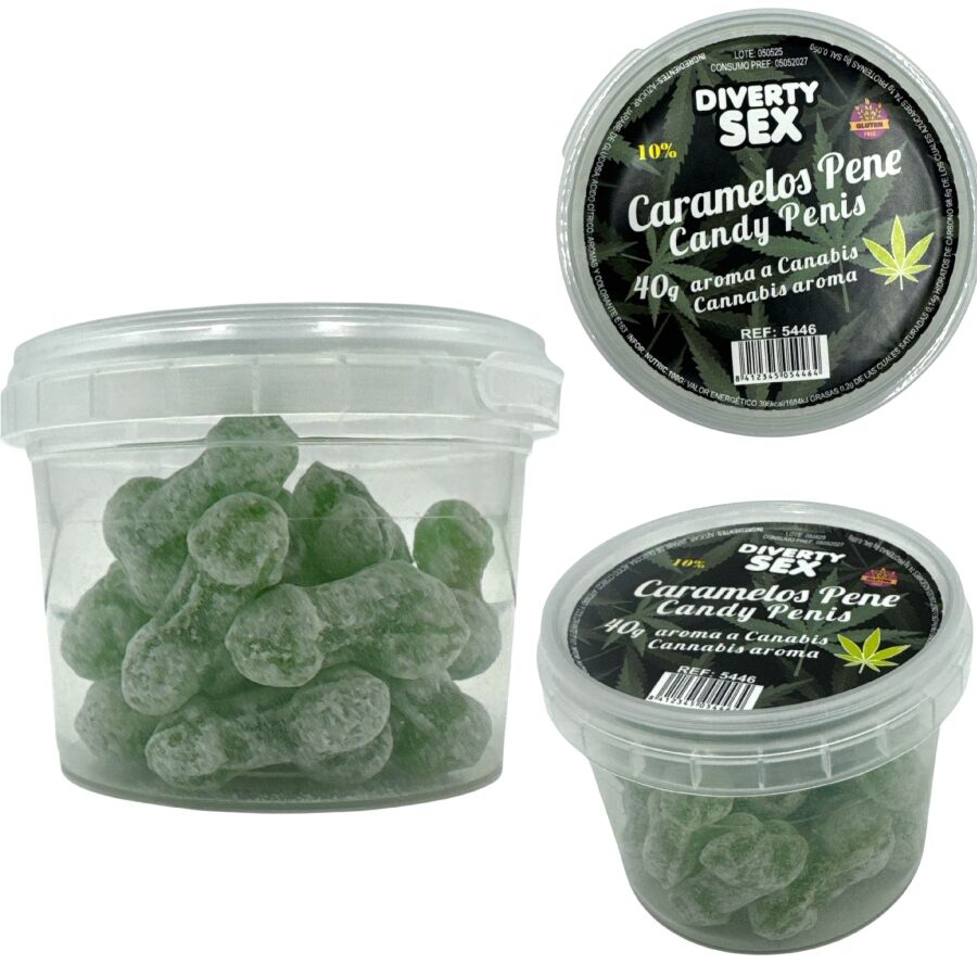 DIABLO GOLOSO - 20 PENIS-SÜßIGKEITEN CANNABIS-AROMA