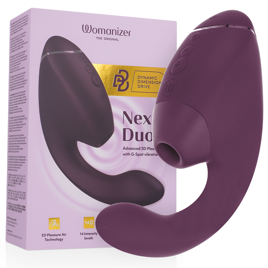 Womanizer – Duo Next Doppelter Klitoris- & G-Punkt-Stimulator Dunkellila
