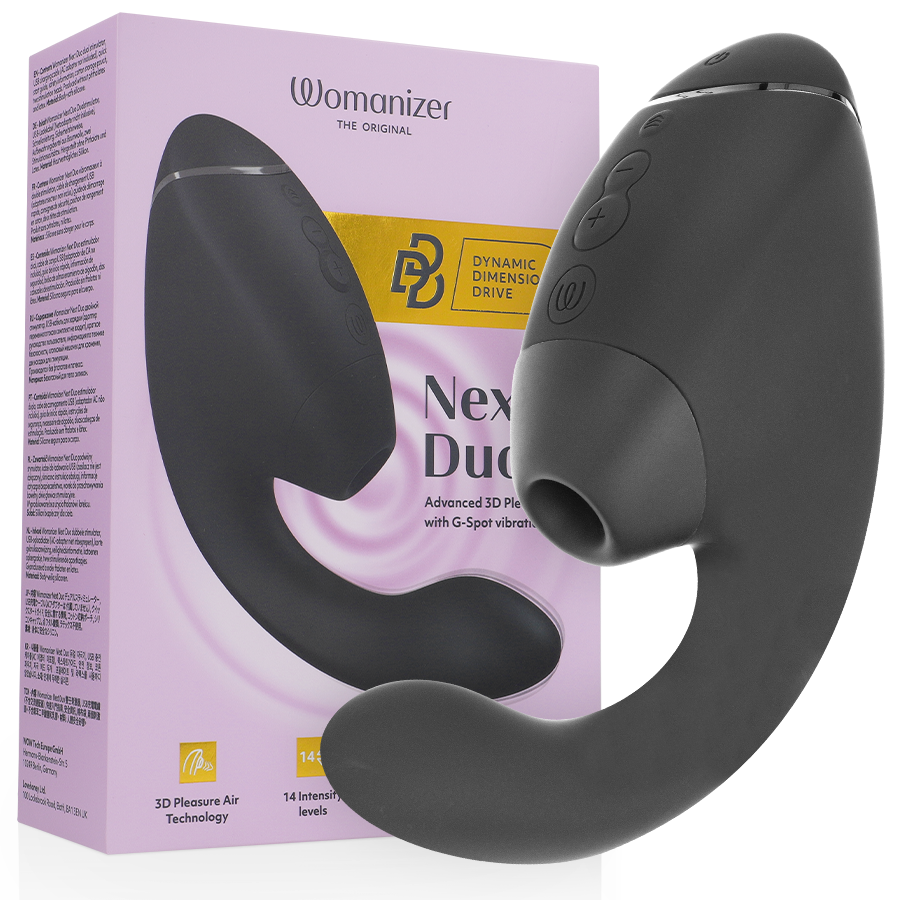 Womanizer – Duo Next Doppelter Klitoris- & G-Punkt-Stimulator Schwarz